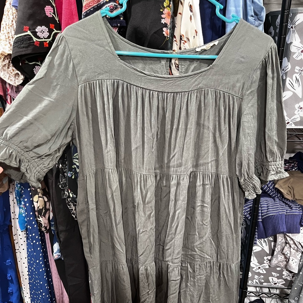 Tea n Rose Charcoal Dress